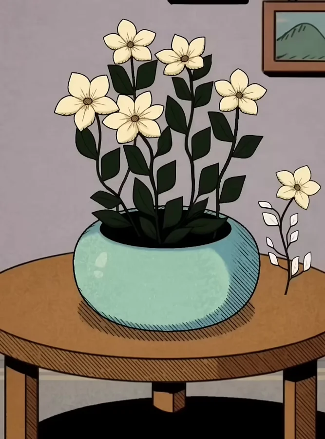 Другая сцена «ветка в горшке с цветами» на уровне 6 в Flower Forest